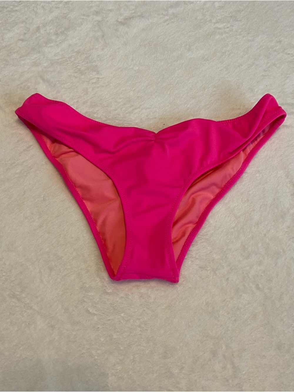 Victoria’s Secret PINK Women’s Hot Pink Bikini Scrunch Bottom Small